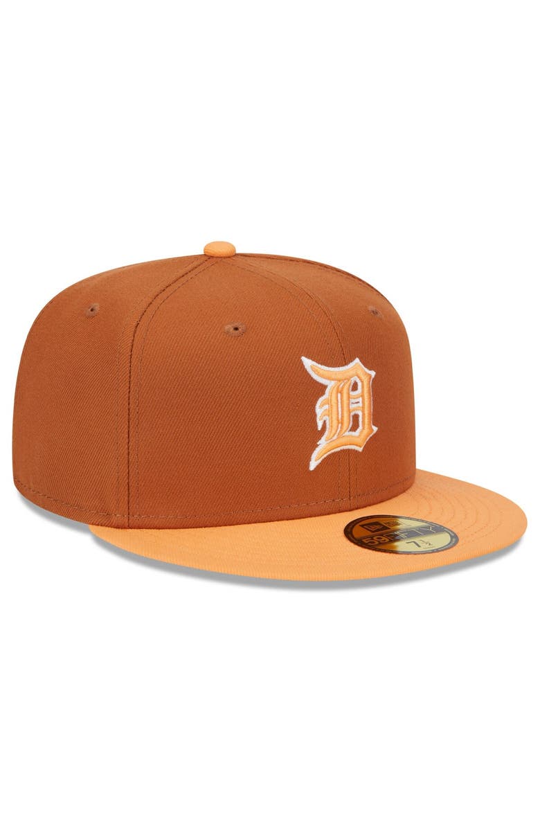 New Era Men's New Era Brown/Orange Detroit Tigers Spring Color Basic Two-Tone 59FIFTY Fitted Hat, Alternate, color, 