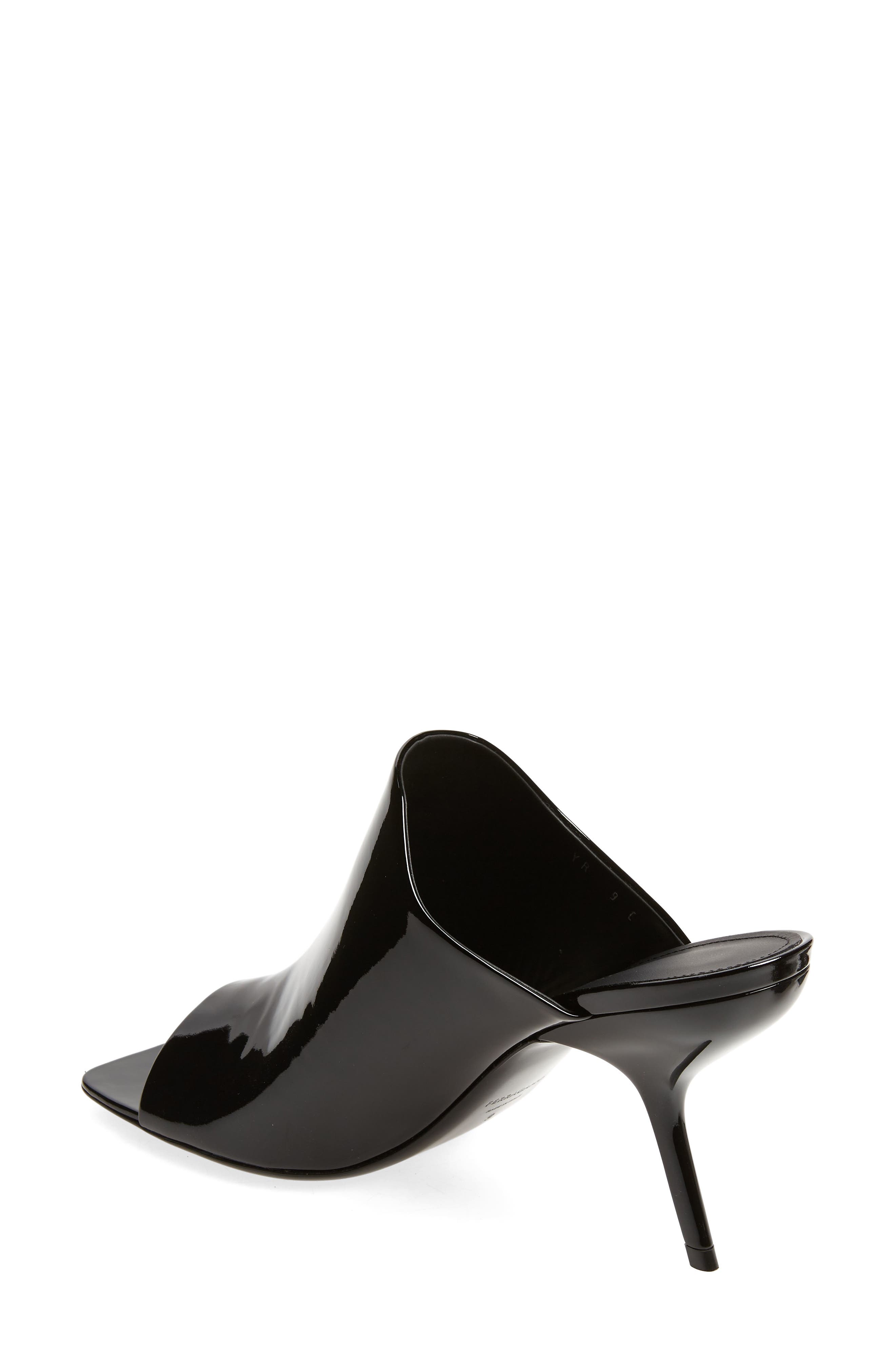 FERRAGAMO Era Peep Toe Slide Sandal, Alternate, color, Black