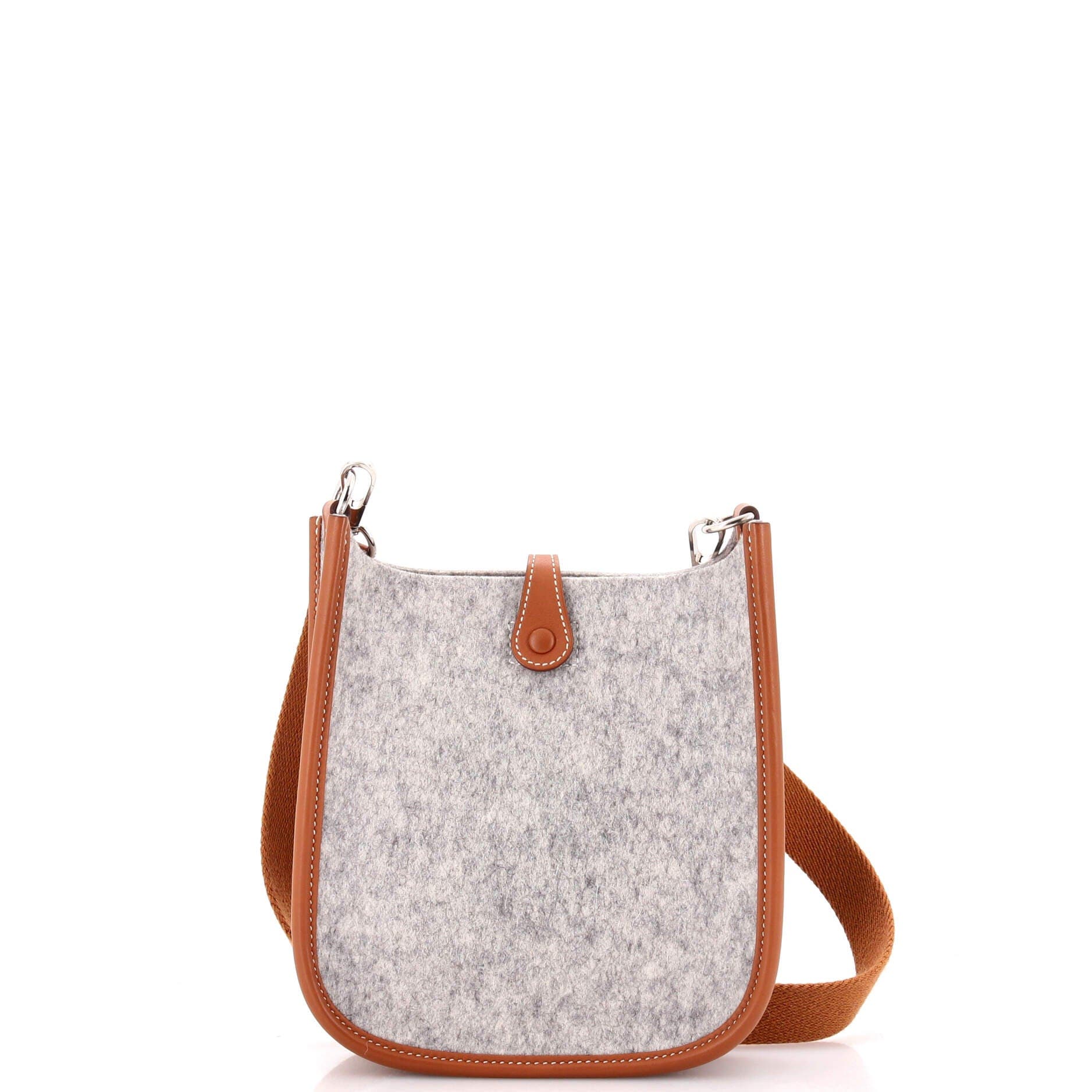 Pre-Owned Hermes Evelyne Bag Gen III Felt TPM, Alternate, color, Gris Clair