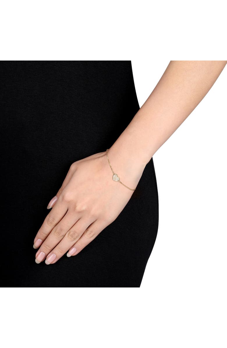 Julianna B. Diamond Heart Charm Bracelet 14k, Alternate, color, 