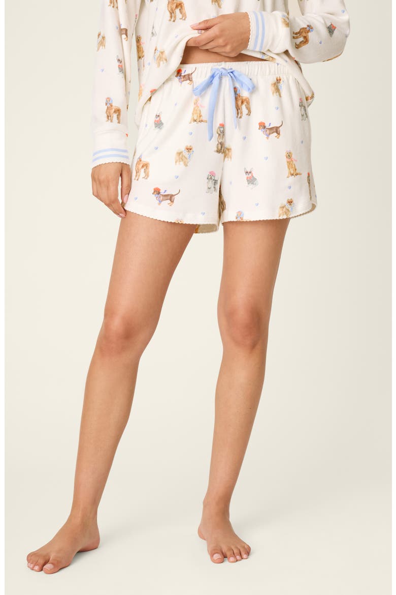 Meet Me in Pawris Sleep Shorts, Main, color, IVORY