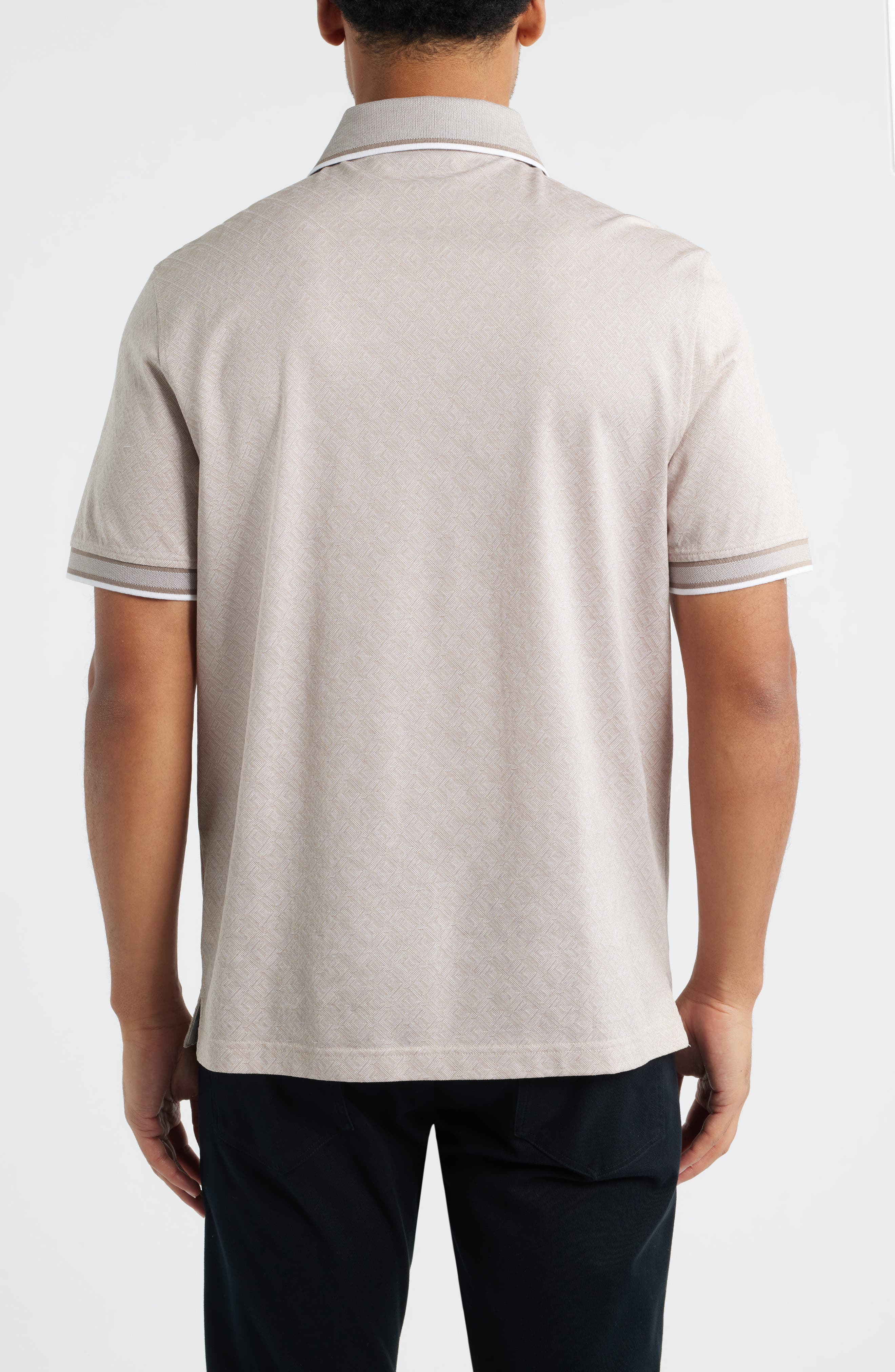 Diamond Pique Cotton Polo - image 2