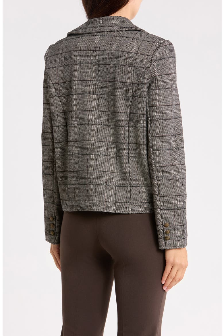 Plaid Cropped Jacket, Alternate, color, MOCHA TAUPE PLAID