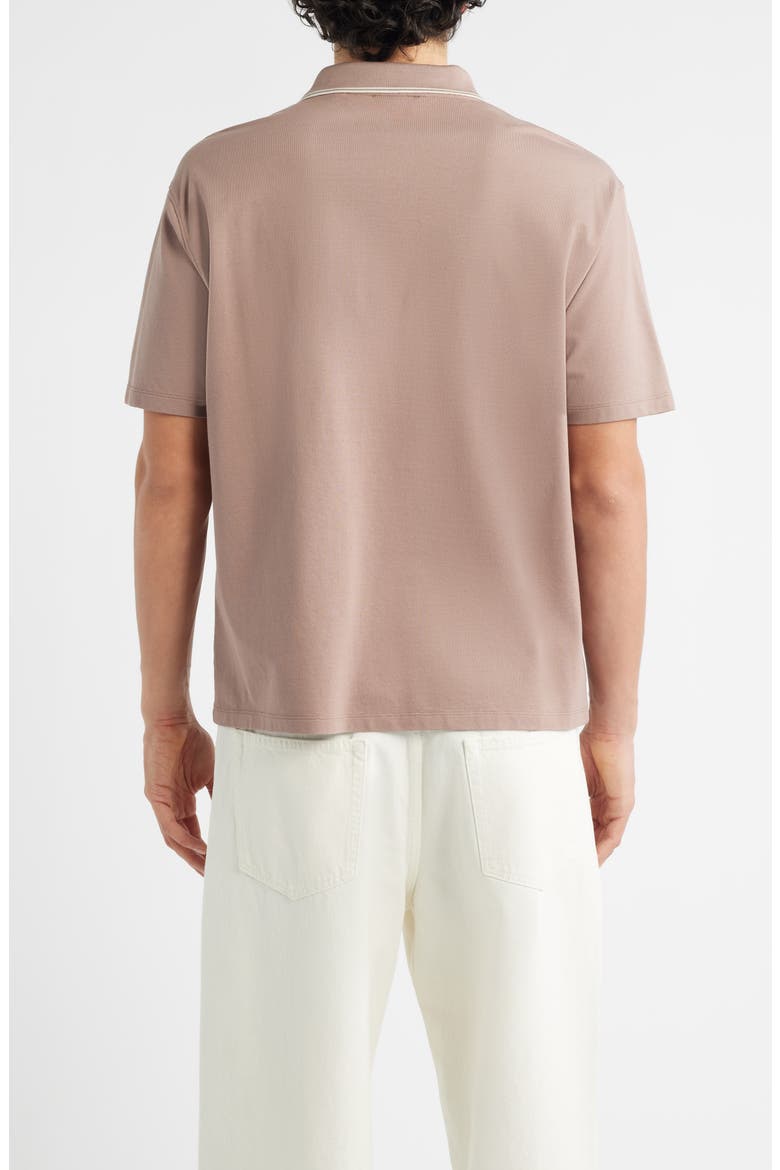 Cotton Pique Polo, Alternate, color, SMOKY MAUVE