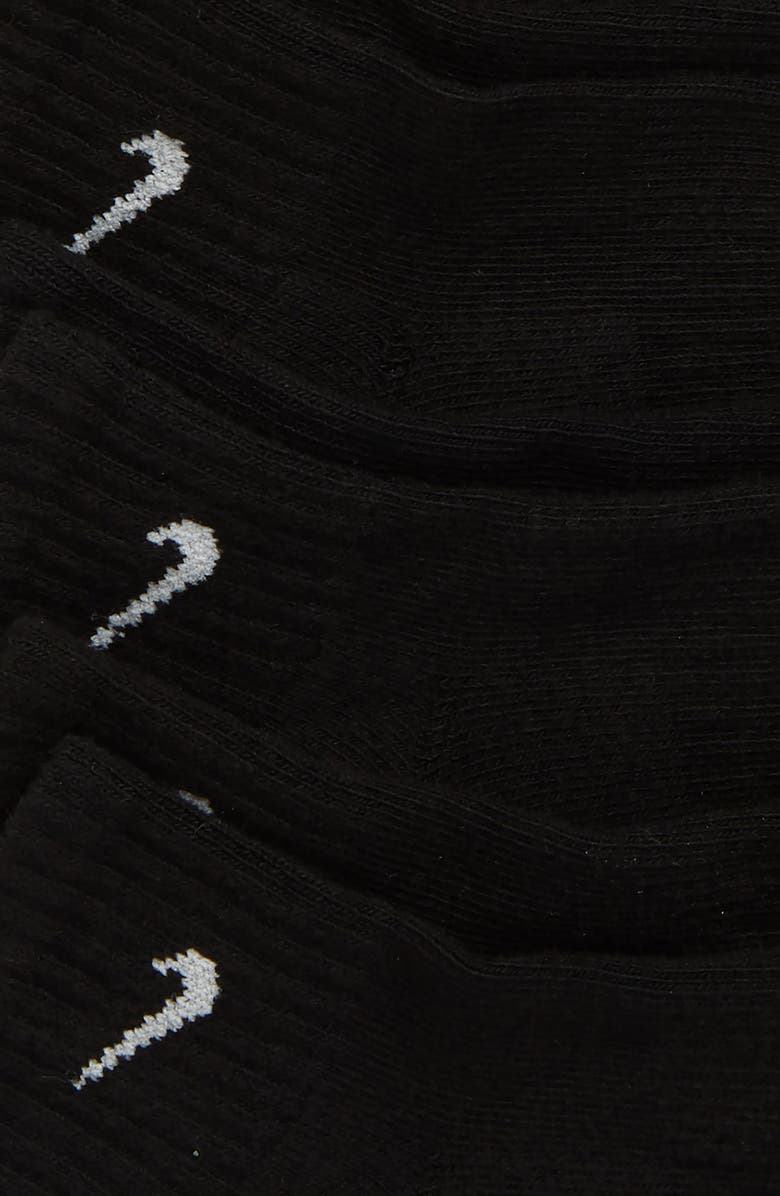 Nike 6-Pack Everyday Cush Ankle Socks, Alternate, color, Black/ White