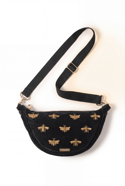 Honey Bee Velvet Crossbody