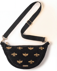 Elizabeth Scarlett Honey Bee Velvet Crossbody