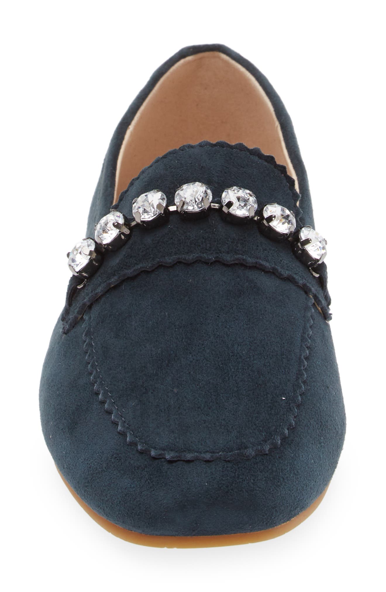 Pelle Moda Herron Crystal Embellished Loafer, Alternate, color, Midnight