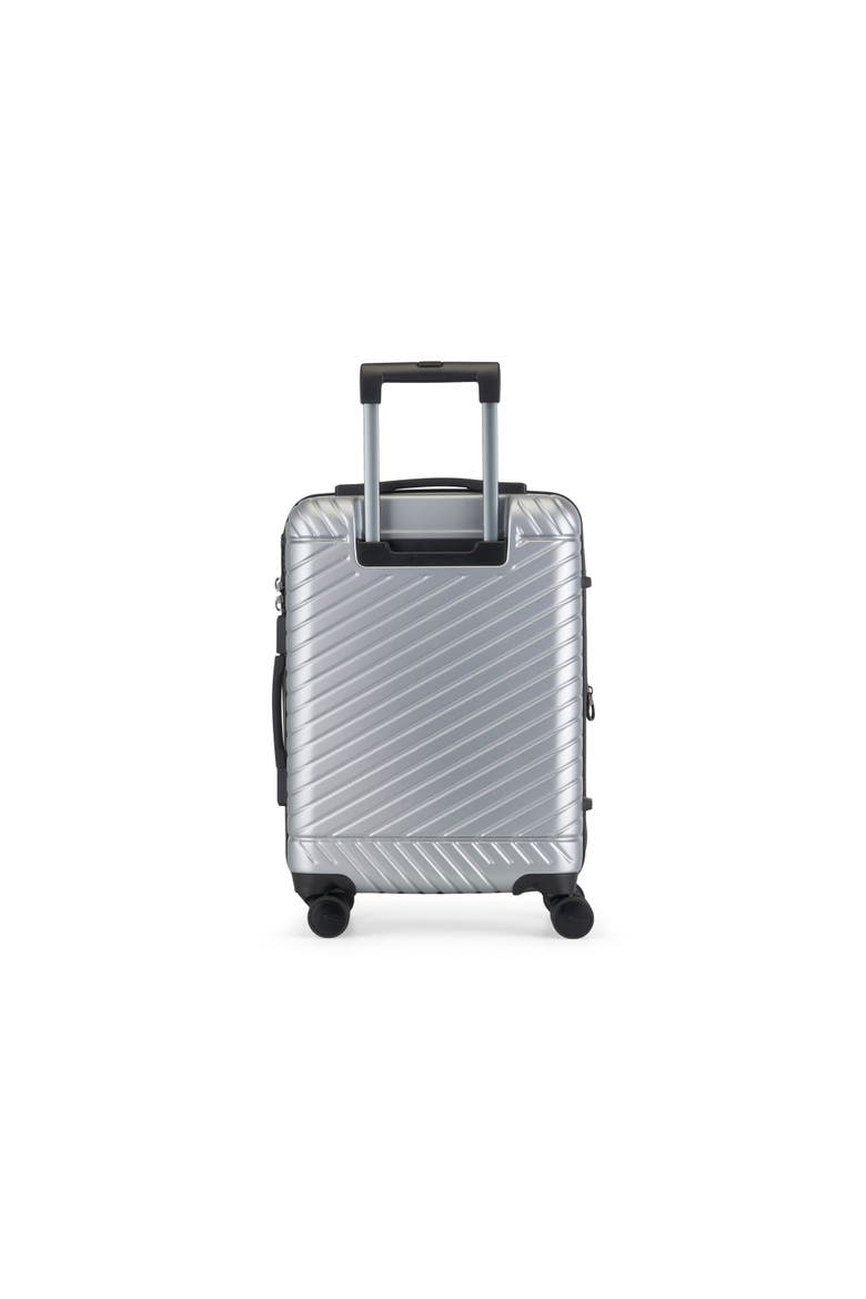 Oslo 3 Piece Hardside Luggage Set with Expansion, Alternate, color, Silver