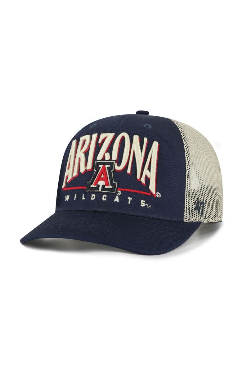 '47 Men's '47 Navy Arizona Wildcats Arid Adjustable Trucker Hat, Main, color, Navy