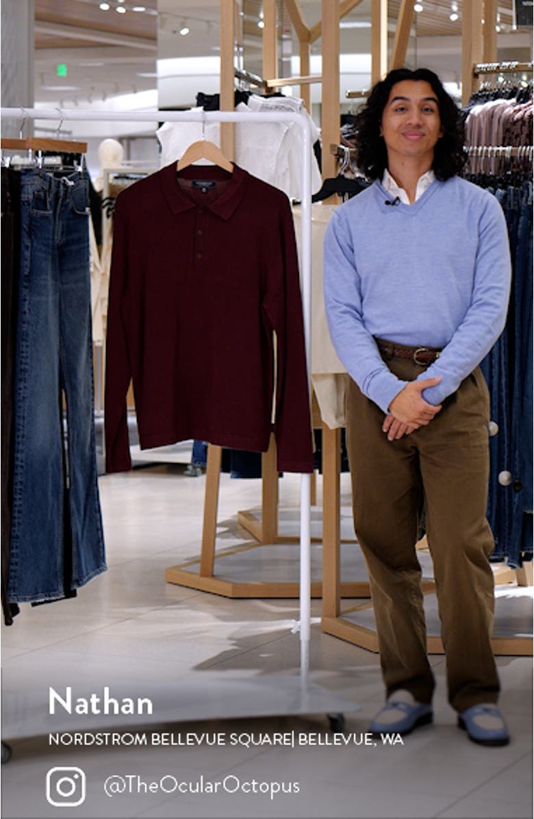 Long Sleeve Polo Sweater, sales video thumbnail