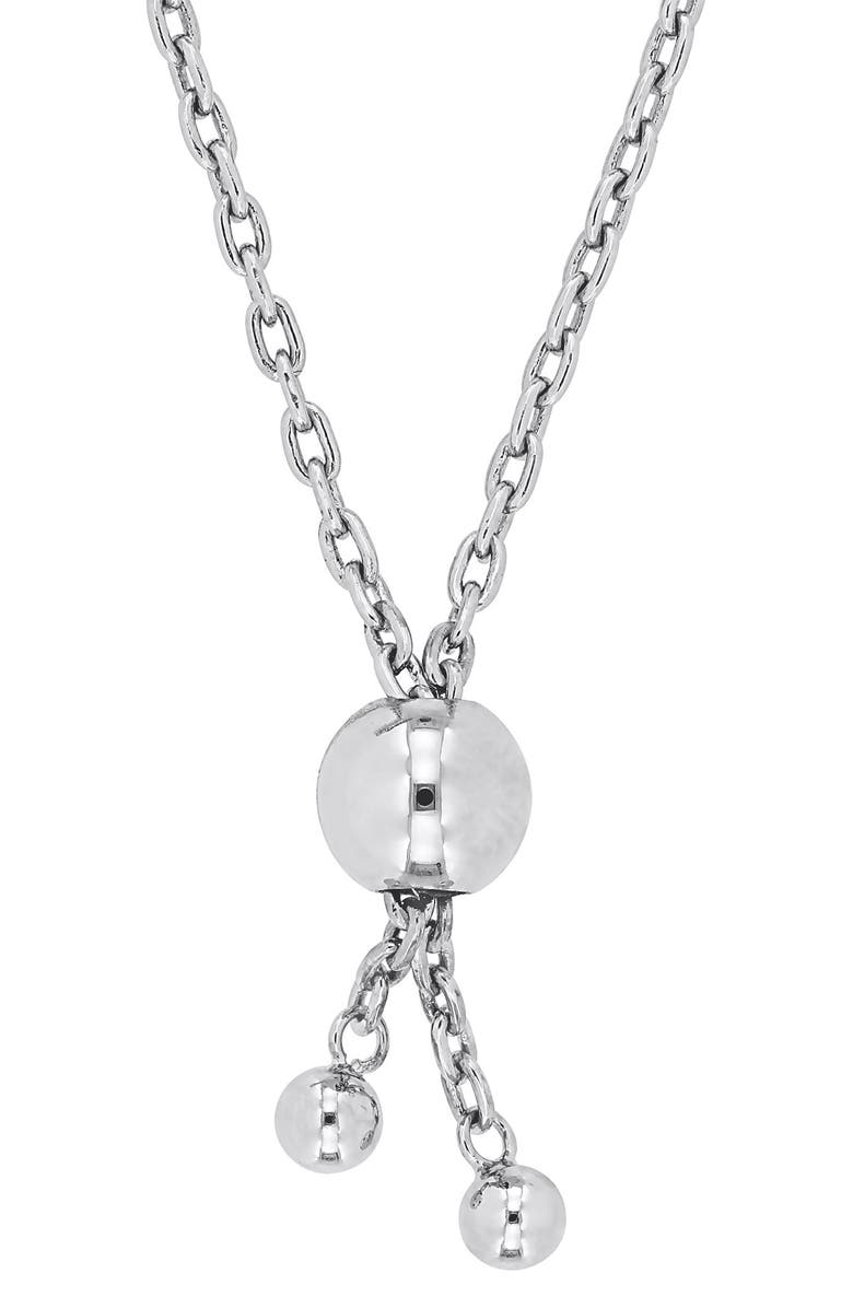 DELMAR Lab Created Moissanite Bangle Bracelet, Alternate, color, White