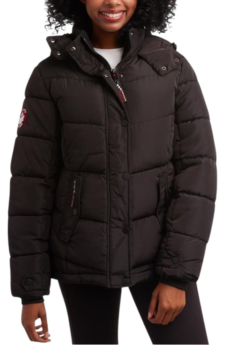 CANADA WEATHER GEAR Women's Quilted Winter Jacket, Main, color, Black