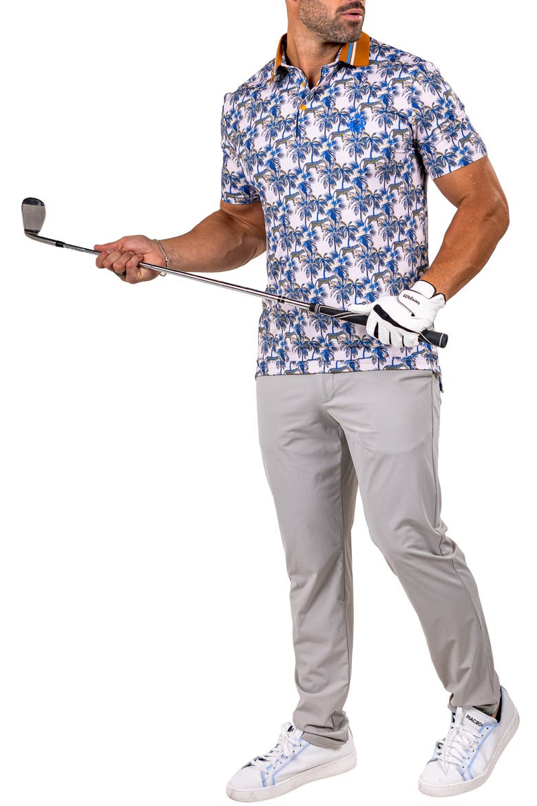 Martyr0026 Print Golf Polo, Alternate, color, WHITE