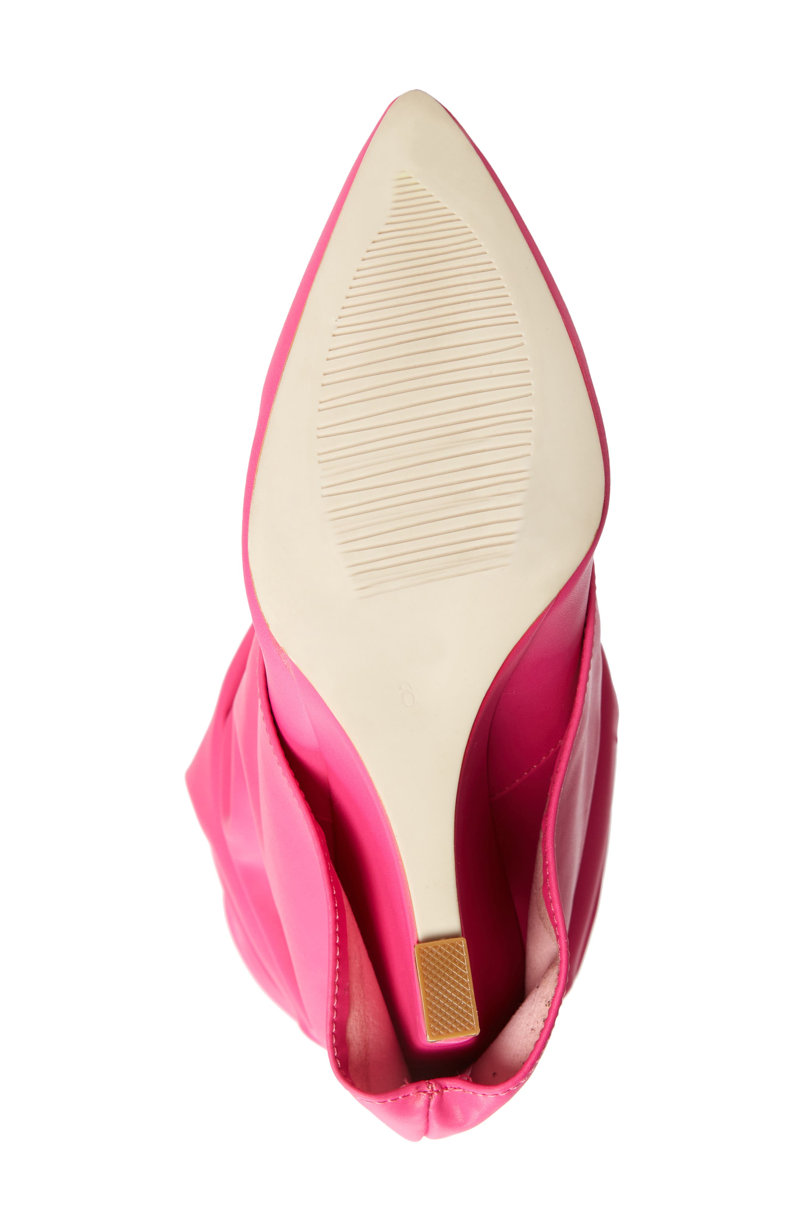 Zumma Foldover Slouch Pointed Toe Wedge Boot, Alternate, color, PINK