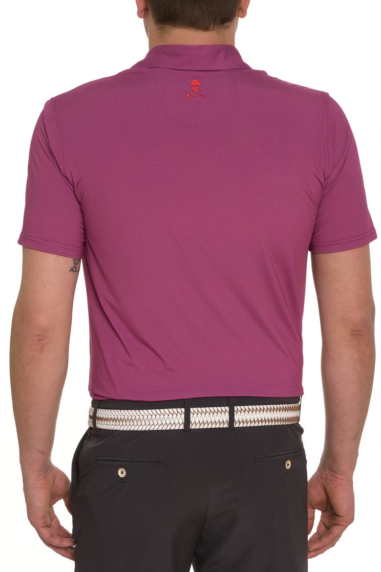 Alastor Microdot Bird's Eye Golf Polo, Alternate, color, BERRY