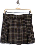 Sanctuary Check Pleated Skirt
