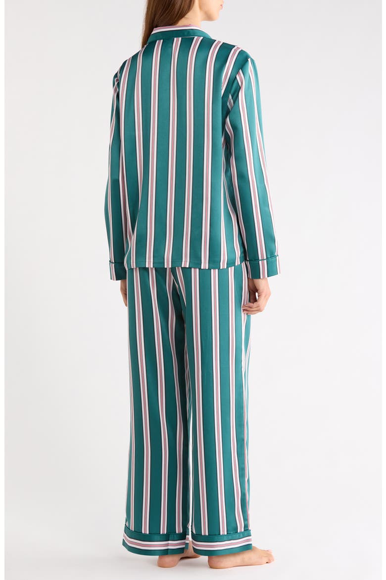 Satin Pajamas, Alternate, color, GREEN- PINK FANCY STRIPE