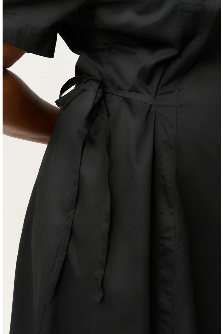 Kyah Faux Wrap Dress, Alternate, color, BLACK