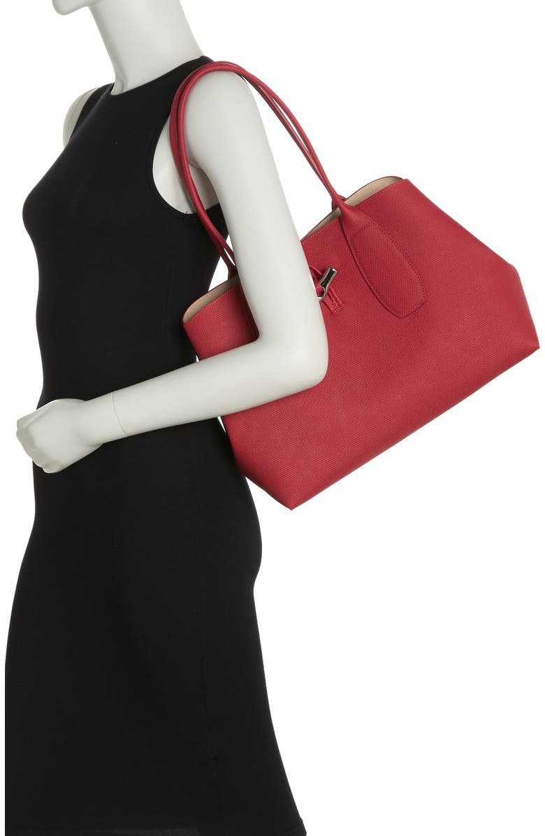 Longchamp Roseau Leather Shield Tote, Alternate, color,