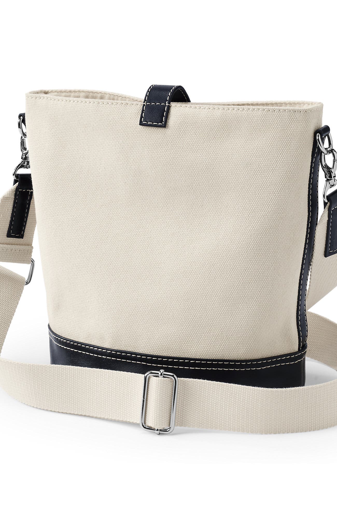 Lands' End Canvas and Faux Leather Crossbody Bag, Alternate, color, 