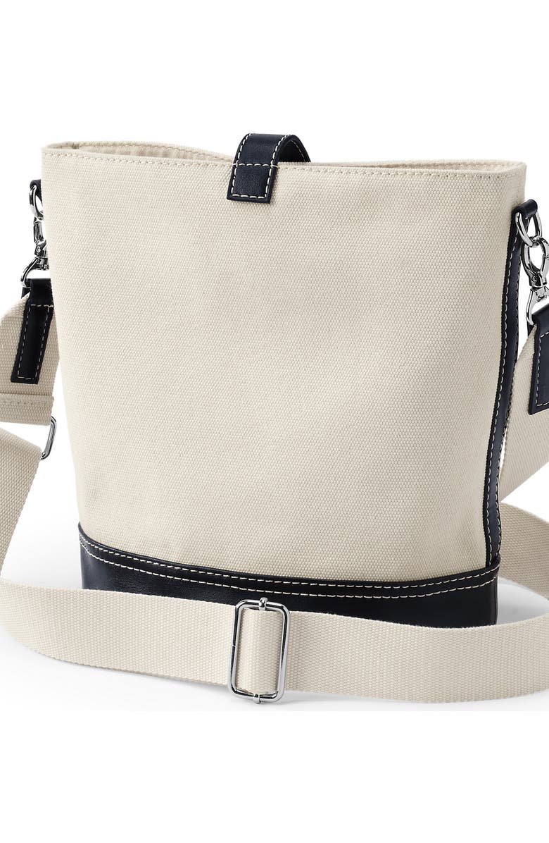 Lands' End Canvas and Faux Leather Crossbody Bag, Alternate, color,