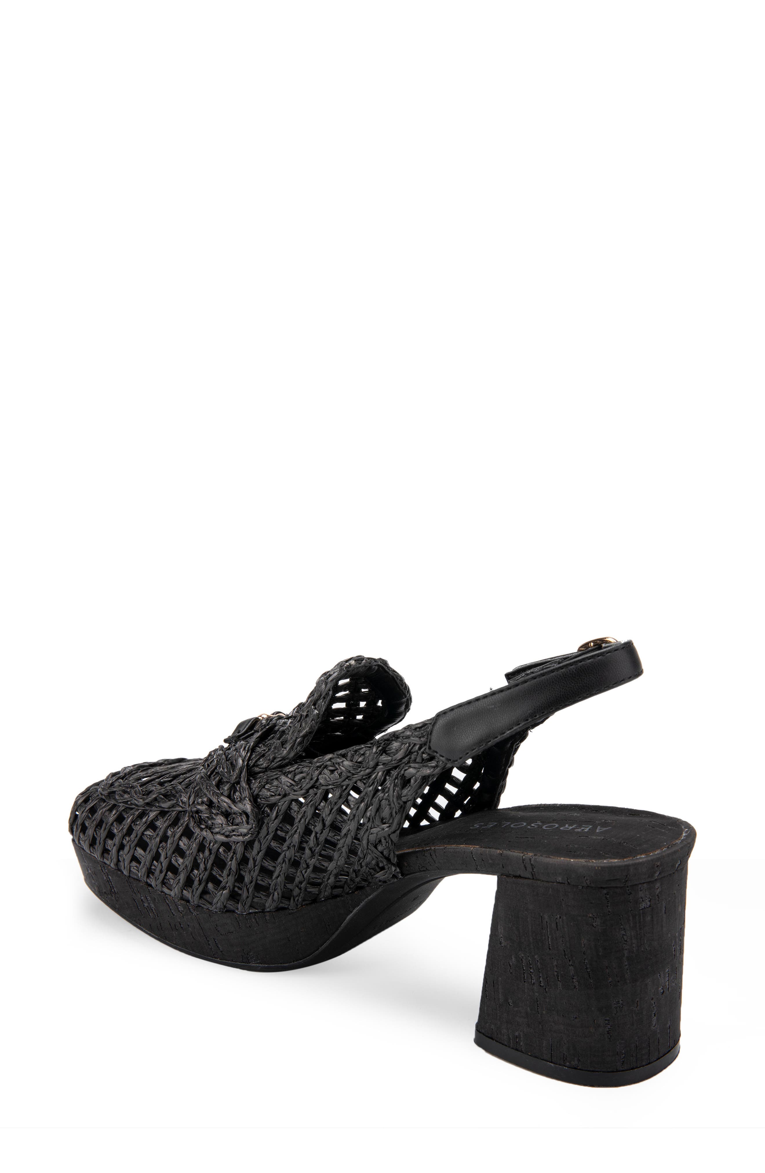 Aerosoles Santiago Raffia Platform Slingback Clog, Alternate, color, 