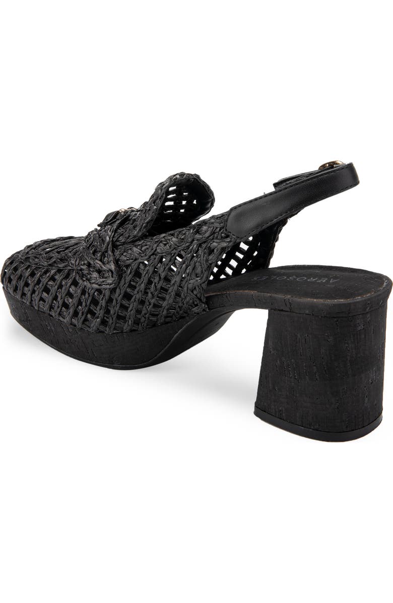 Aerosoles Santiago Raffia Platform Slingback Clog, Alternate, color,