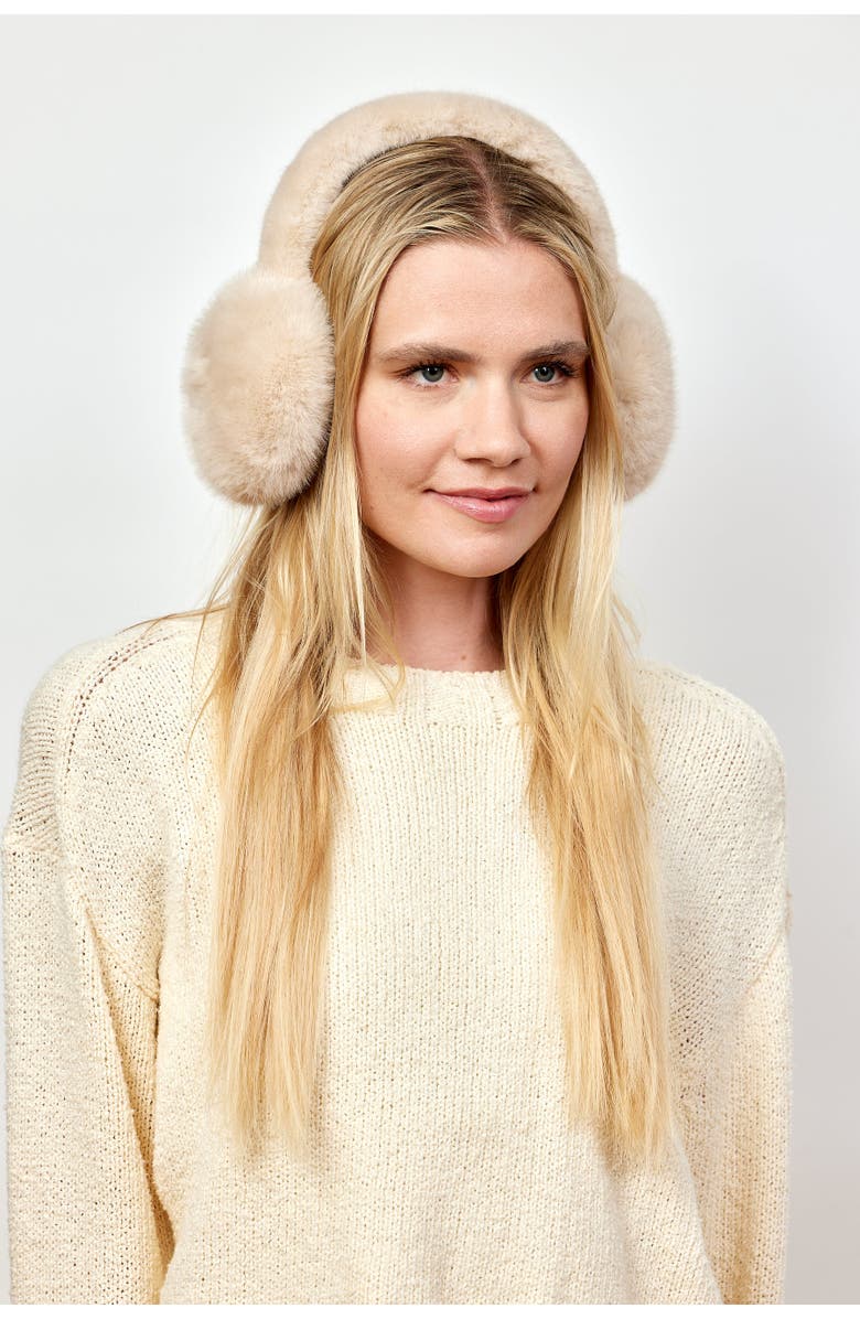 Hat Attack Faux Fur Earmuff, Alternate, color, Natural Beige