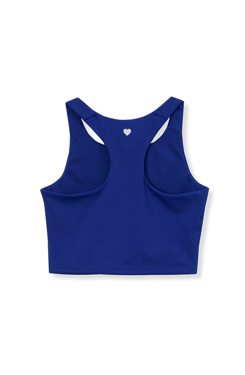 Lands' End Girls Active Crop Tank, Alternate, color, Deep Blue