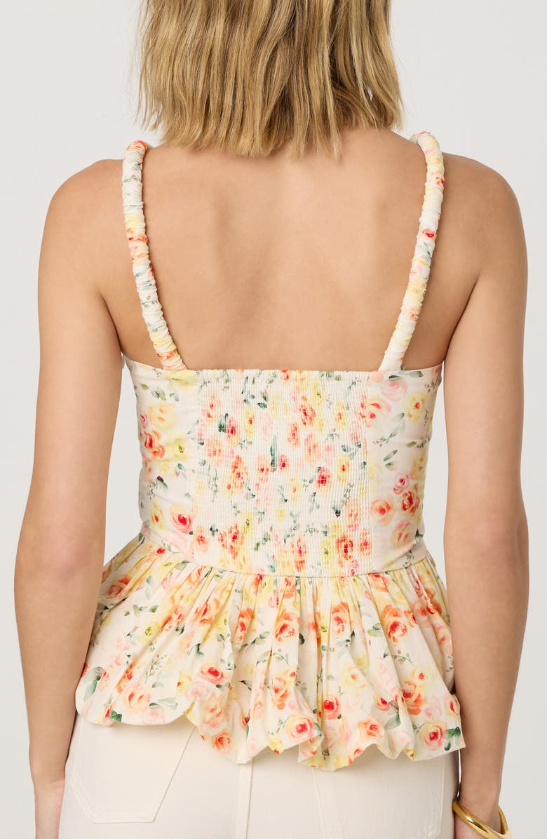 ASTR the Label Bubble Peplum Cotton Camisole, Alternate, color, Off White