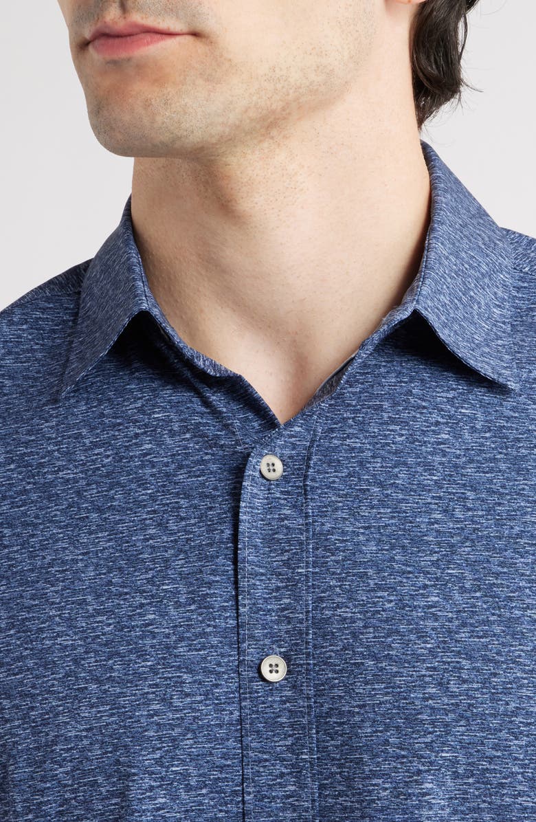 W.R.K Trim Fit Shaded Performance Button-Up Shirt, Alternate, color, Navy