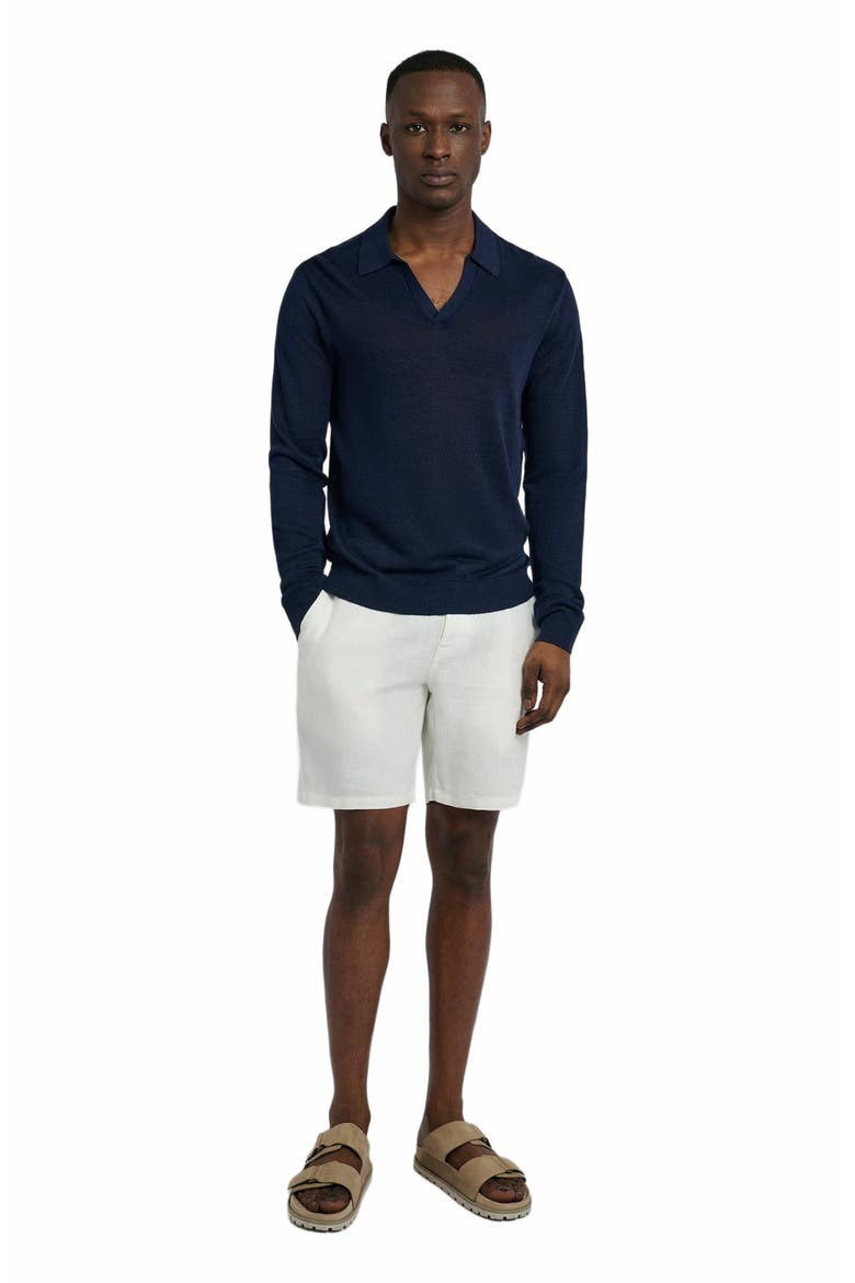 Linen Sweater Long Sleeve Johnny Polo, Main, color, DEEP NAVY