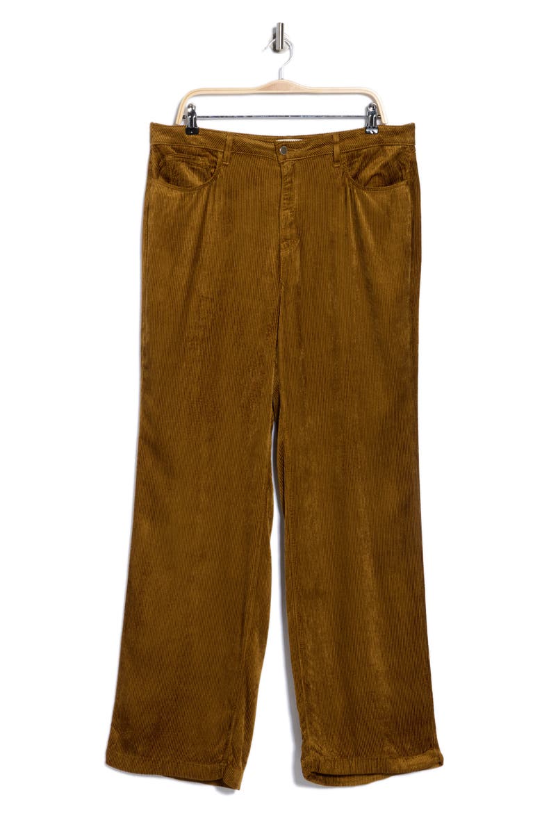 Scottie High Waist Wide Leg Corduroy Jeans, Main, color, BRONZE