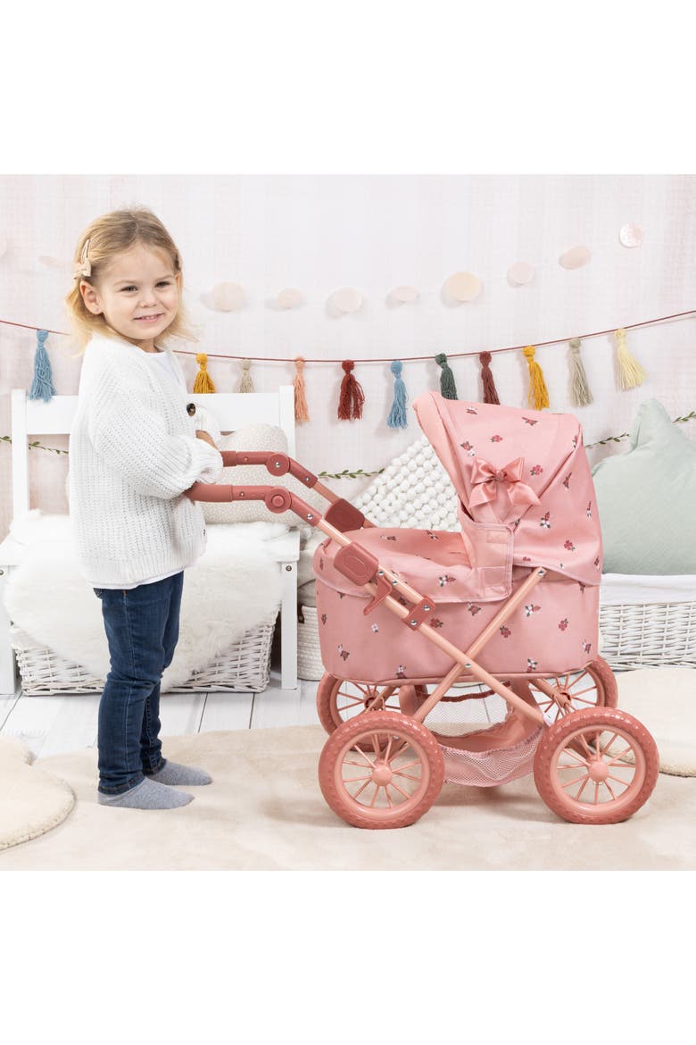 Doll Pram Trendy Play Push Stroller Fits 18" Dolls, Ages 3+, Alternate, color, Multicolored