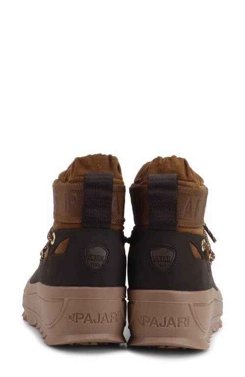 Pajar Galaxy Mini Waterproof Platform Ankle Bootie In Brown
