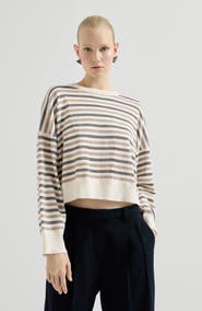 Brunello Cucinelli Sparkling stripes sweater