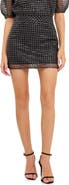 Endless Rose Sequin Grid Mesh Miniskirt