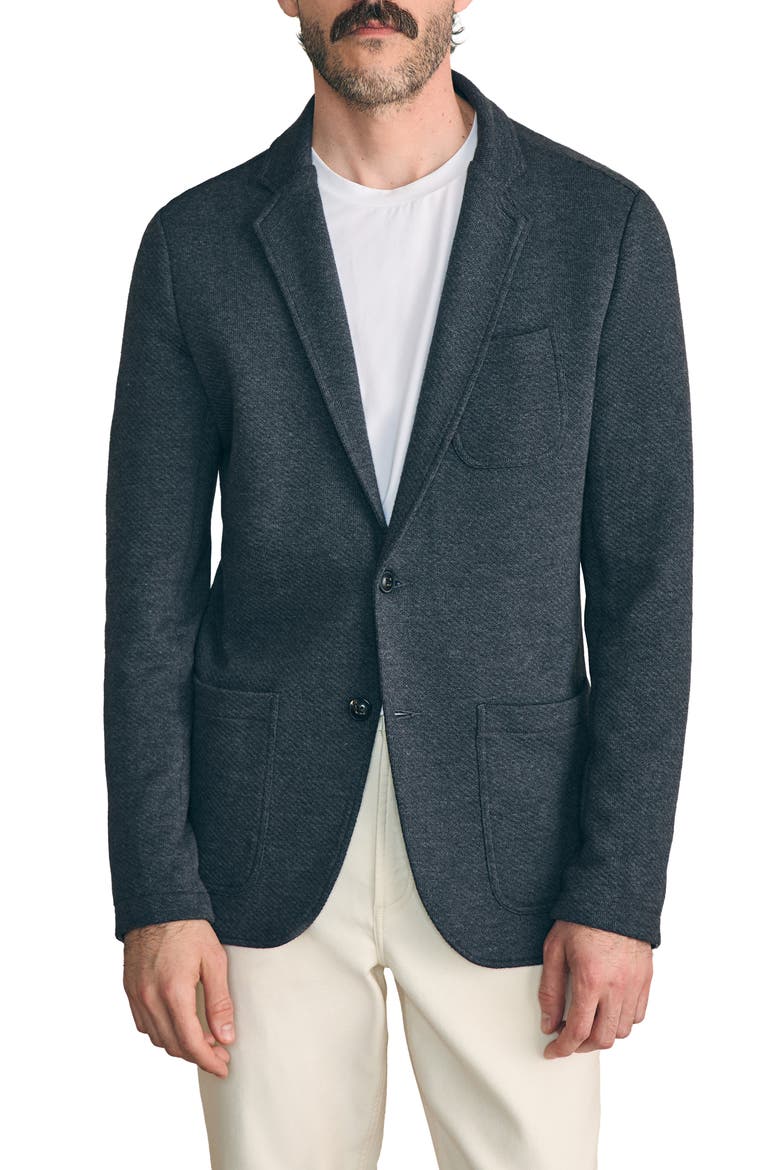 Inlet Knit Blazer, Main, color, BLACK SKY MELANGE