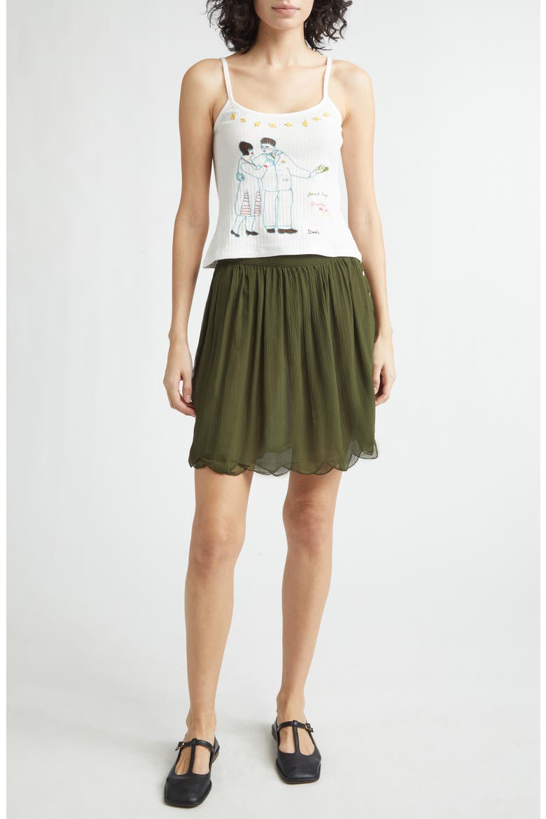 Companion Embroidered Cotton Rib Camisole, Alternate, color, CREAM