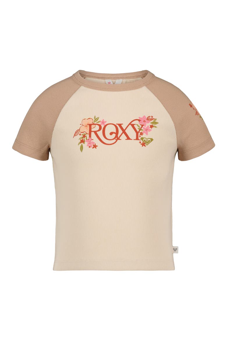 Kids' Bouquet Graphic Raglan Baby Tee, Main, color, PARCHMENT