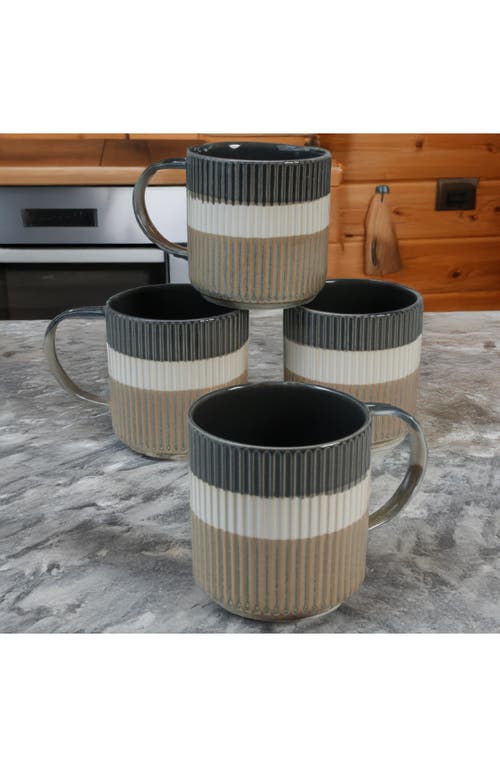 Bia Cordon Bleu Set Of 4 Tricolor Mugs In Gray