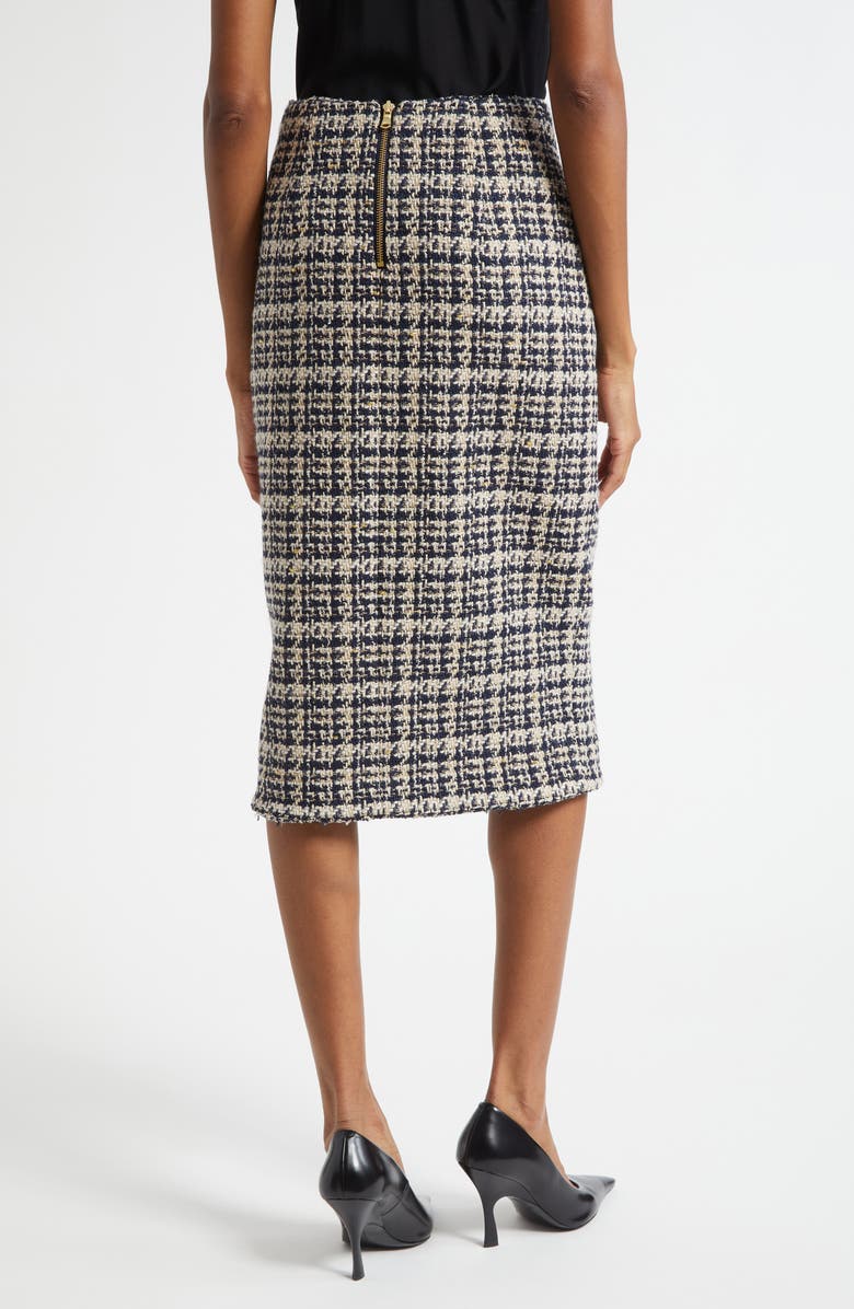 L'AGENCE Tai Tweed Midi Skirt, Alternate, color, Midnight Multi Tweed