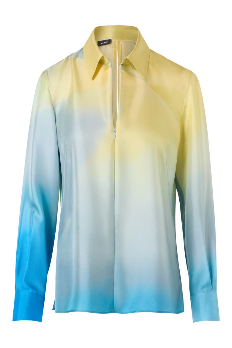 Sunbeam Silk Twill Top, Alternate, color, BLUE MULTI