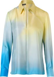 Akris Sunbeam Silk Twill Top