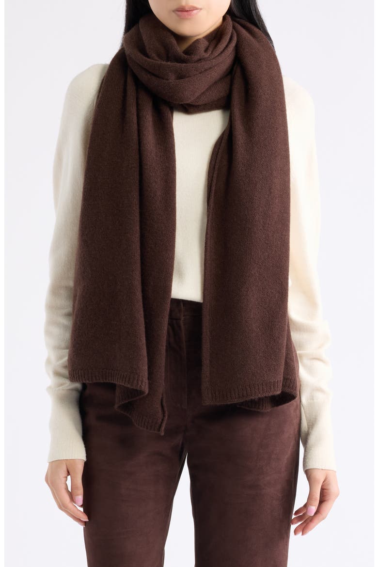 Cashmere Scarf, Main, color, BROWN MOLE