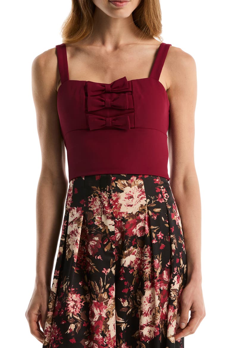 Bow Detail Bustier Top, Main, color, RUMBA RED