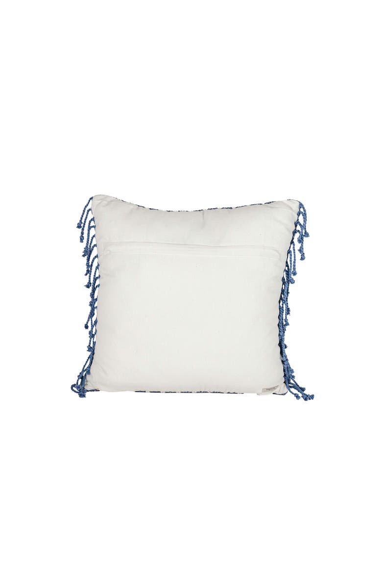 Foreside Home and Garden Handwoven Blue Striped Filled Throw Pillow, 20" x 20", Alternate, color, Blue