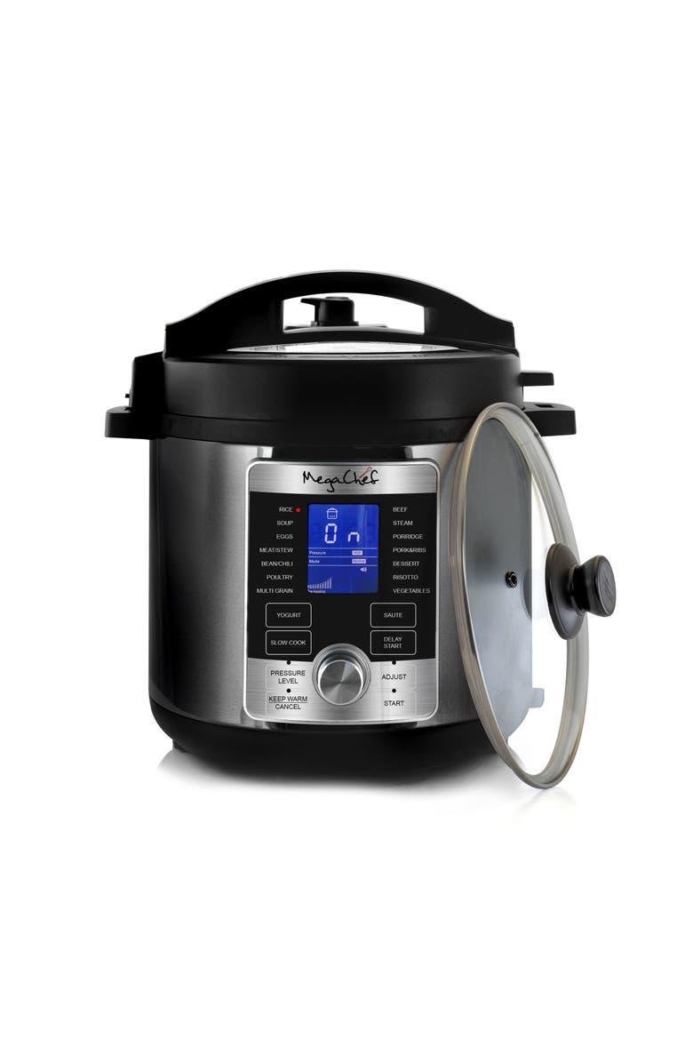 6 Quart Stainless Steel Electric Digital Pressure Cooker with Lid, Alternate, color, Grey