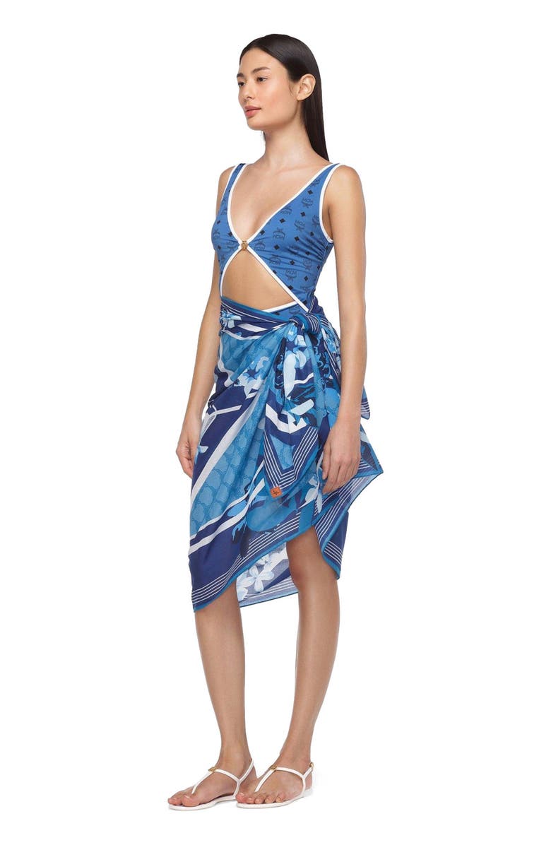 MCM Monogram Print Swimsuit, Main, color, 